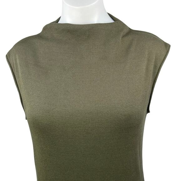 Old Navy Women's Olive Green Mock Neck Sleeveless Mini Sweater Dress Size M - Picture 3 of 5